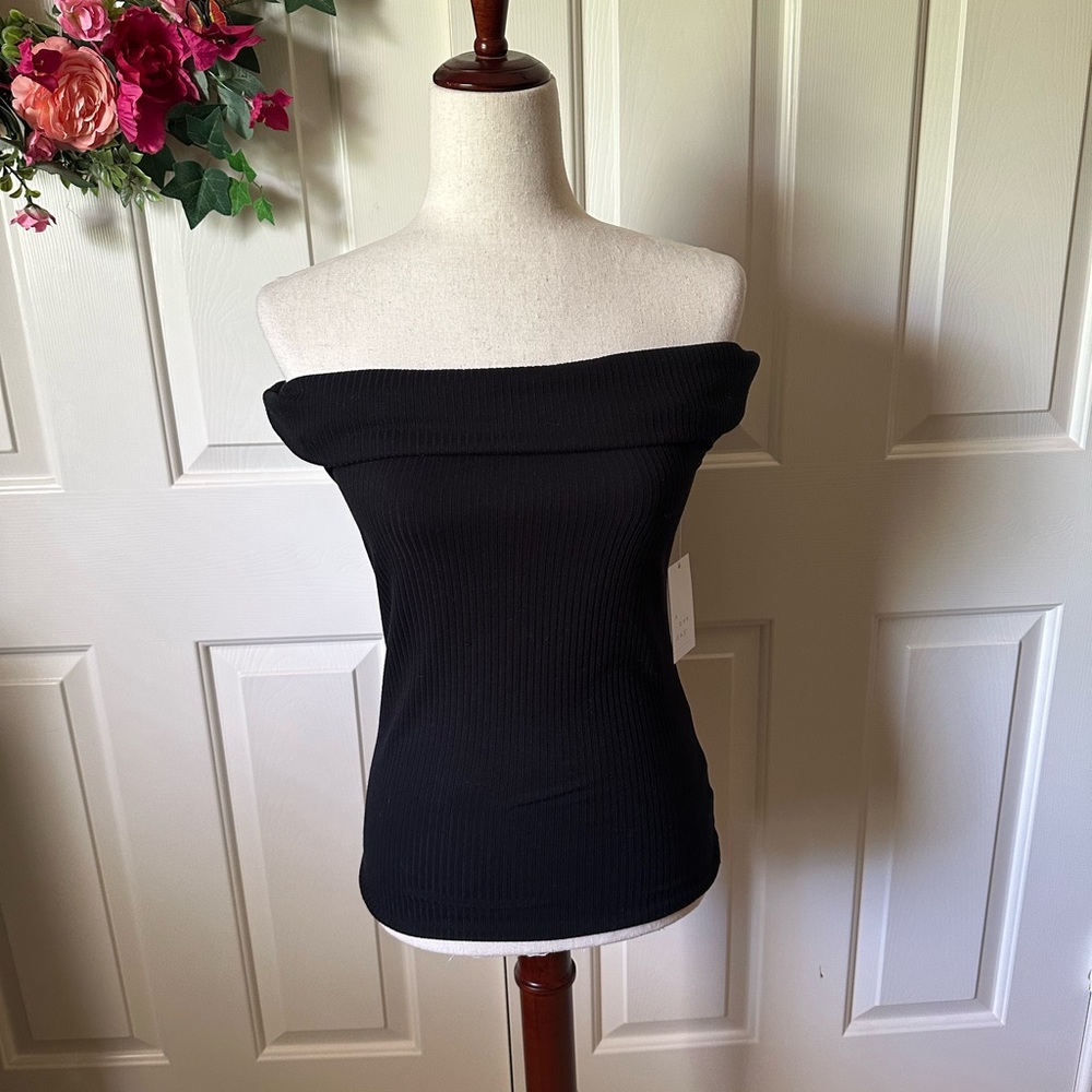 A New Day | Elegant Black Off-the-Shoulder Sweater